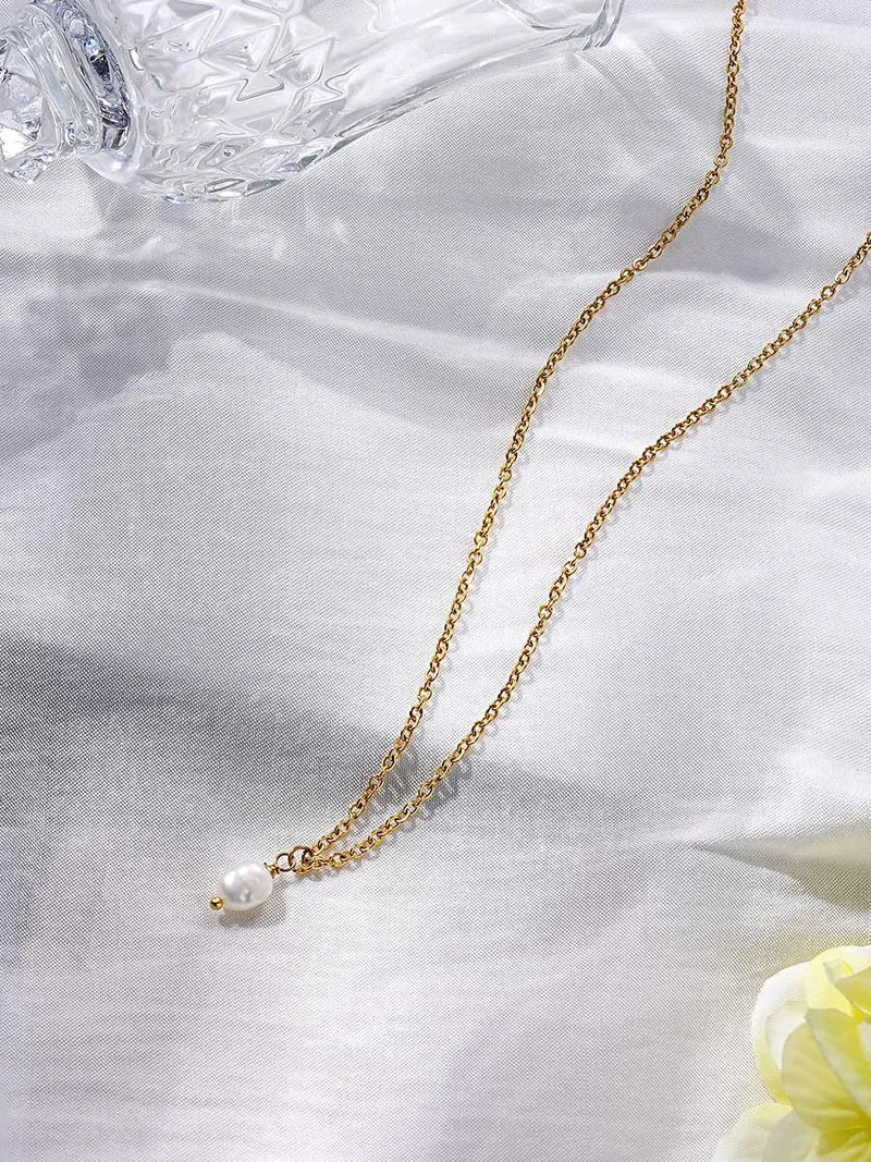 Simple Pearl Pendant Kette