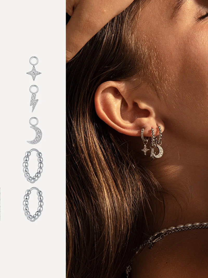 Lunar Sparkle Ohrring-Charm