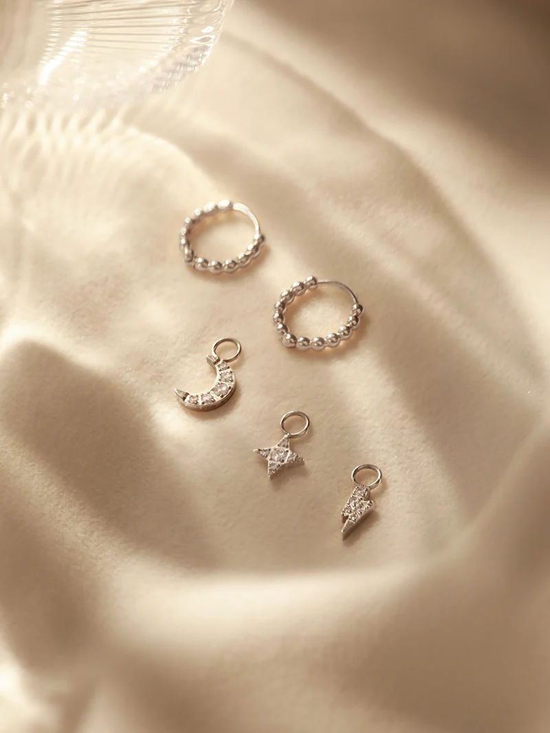 Lunar Sparkle Ohrring-Charm