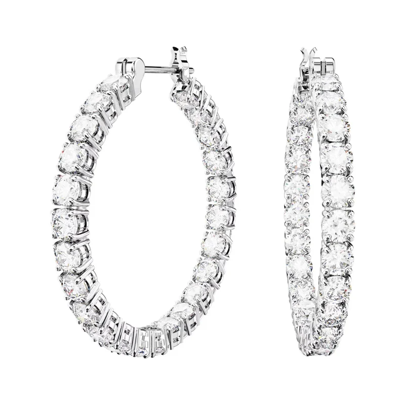 Swarovski Matrix Silberfarbene Ohrringe 5647715
