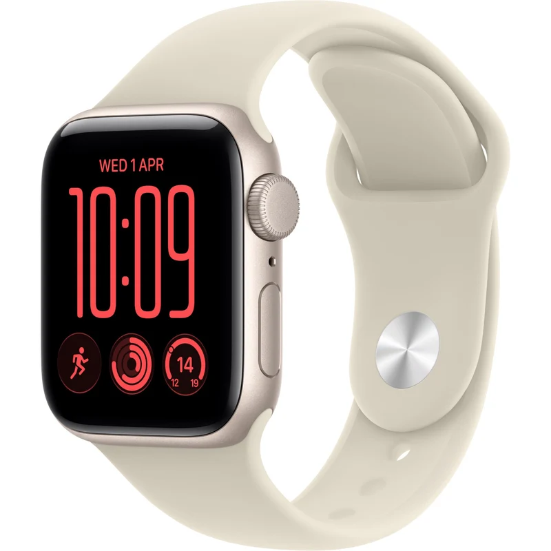 Apple Watch SE 3 40mm Starlight Aluminium Case GPS Sport Band (S/M) [2026]