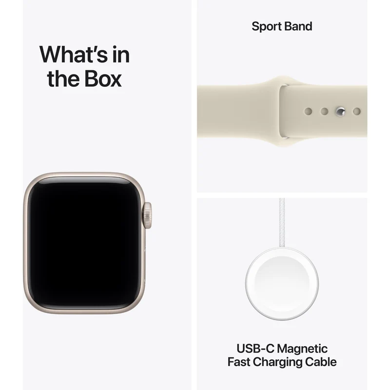 Apple Watch SE 3 40mm Starlight Aluminium Case GPS Sport Band (S/M) [2026]