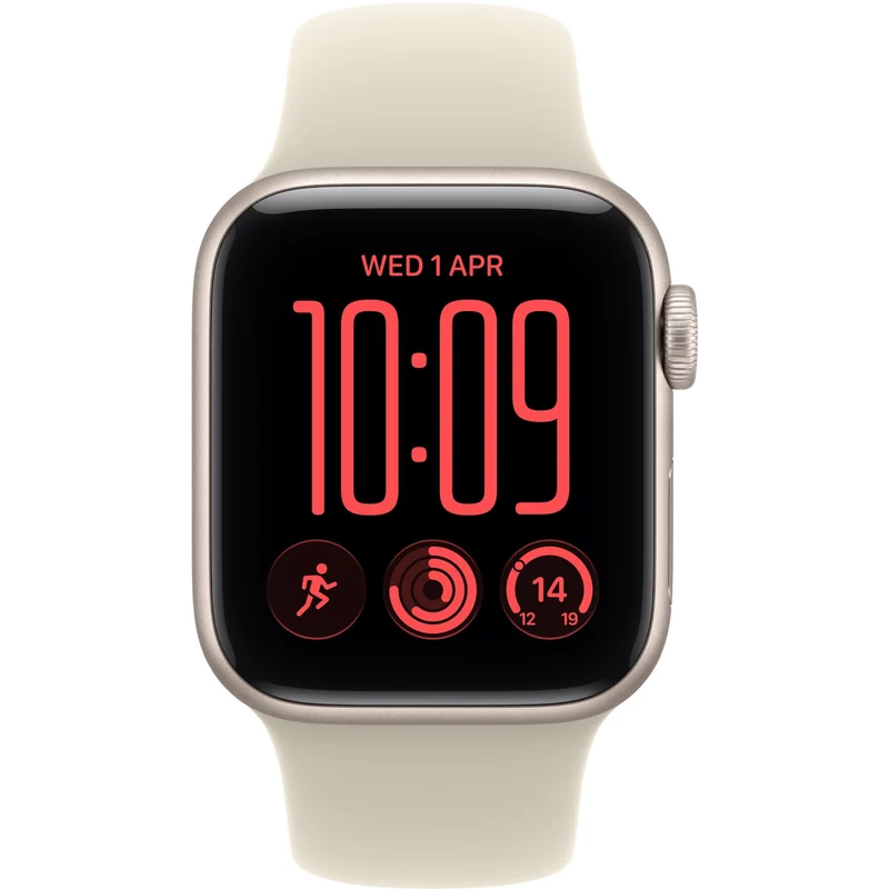 Apple Watch SE 3 44mm Starlight Aluminium Case GPS Sport Band (M/L) [2026]