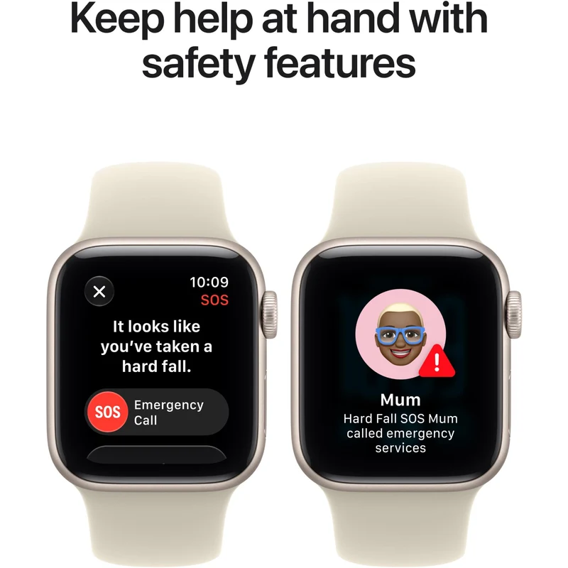 Apple Watch SE 3 44mm Starlight Aluminium Case GPS + Cellular Sport Band (M/L) [2026]