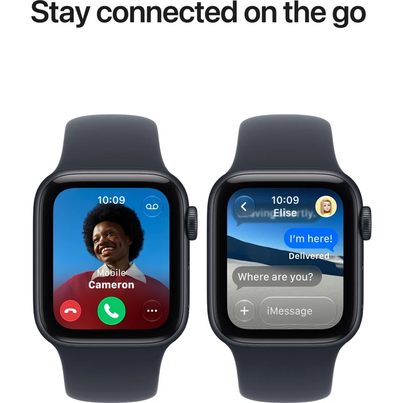 Apple Watch SE 3 44mm Midnight Aluminium Case GPS Sport Band (M/L) [2026]