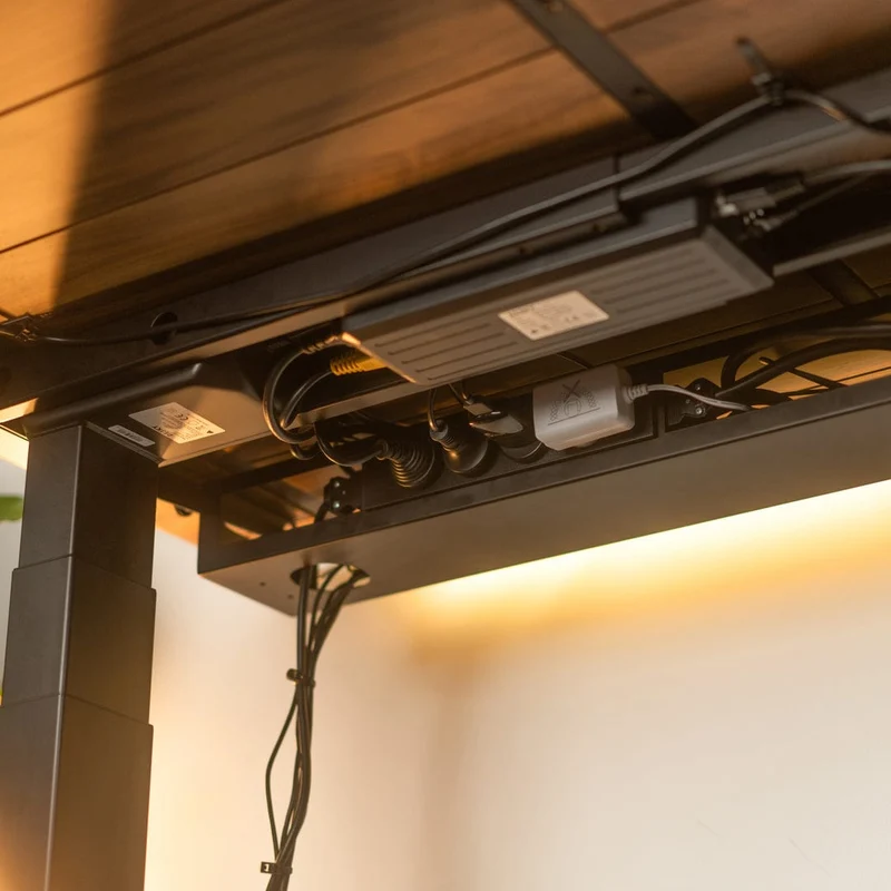 Desky Integrated Cable & Data Channel 10-Plug Wheat