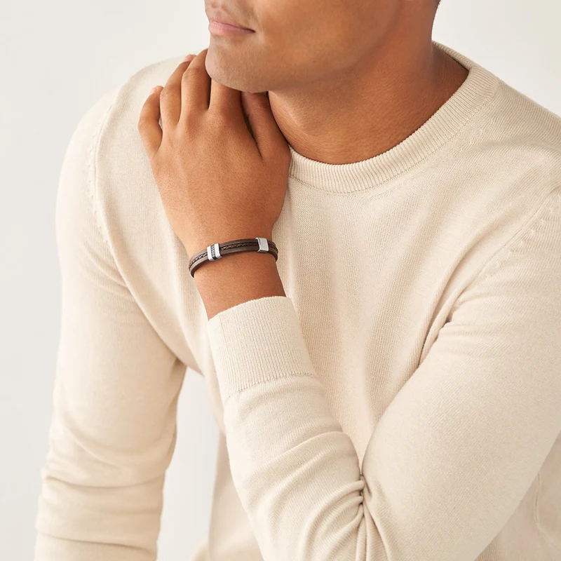 Fossil herren Armband Braun JF04133040
