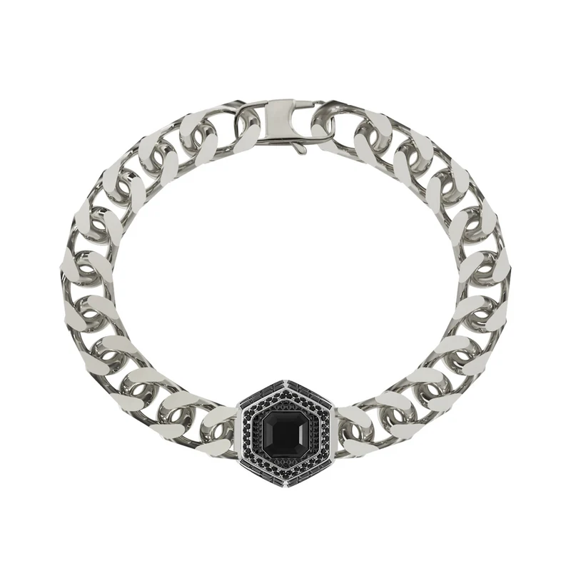 Guess Lion King Silver Bracelet With Crystal JUMB06007JWSTS