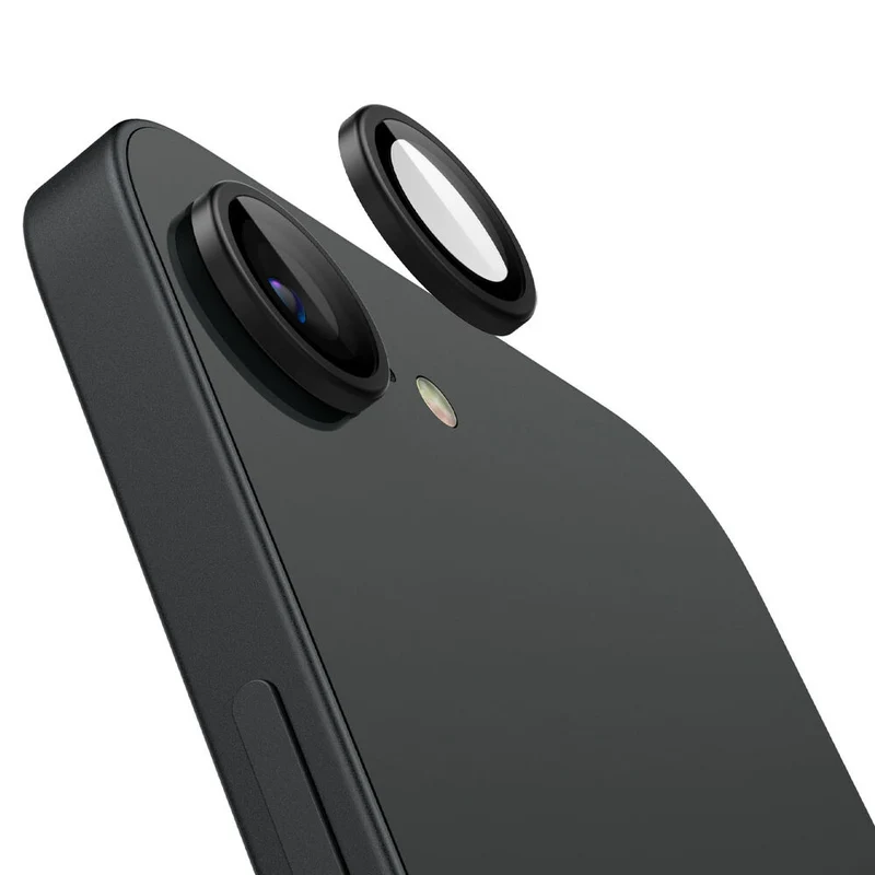 SPIGEN EZ Fit Optik Pro 2PCS Glass Camera Lens Protector for iPhone 17e/16e (Black)