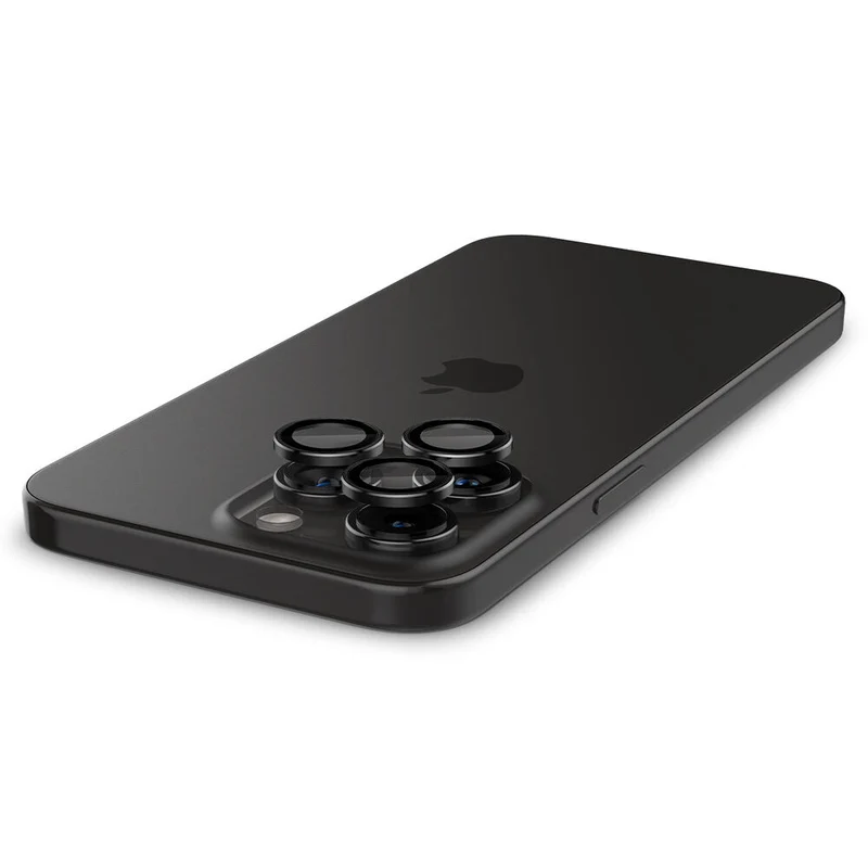SPIGEN EZ Fit Optik Pro 2PCS Glass Camera Lens Protector for iPhone 17 Pro/Max/16 Pro/Max/15 Pro/Max/14 Pro/Max (Black)