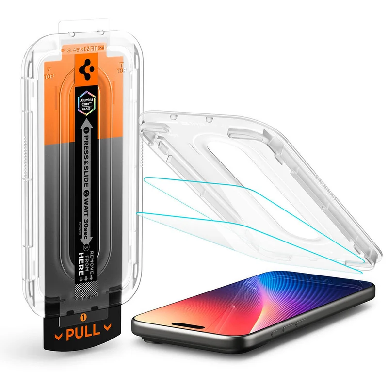 SPIGEN EZ Fit Pro 2PCS Glass Screen Protector for iPhone 18 Pro/17/17 Pro/16 Pro (Clear)