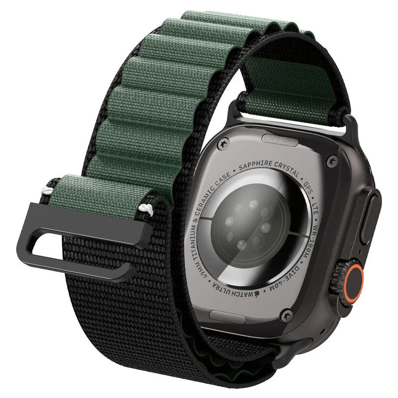 Spigen Apple Watch 49mm 46mm 45mm 44mm 42mm WBF1 Band (Black Green)