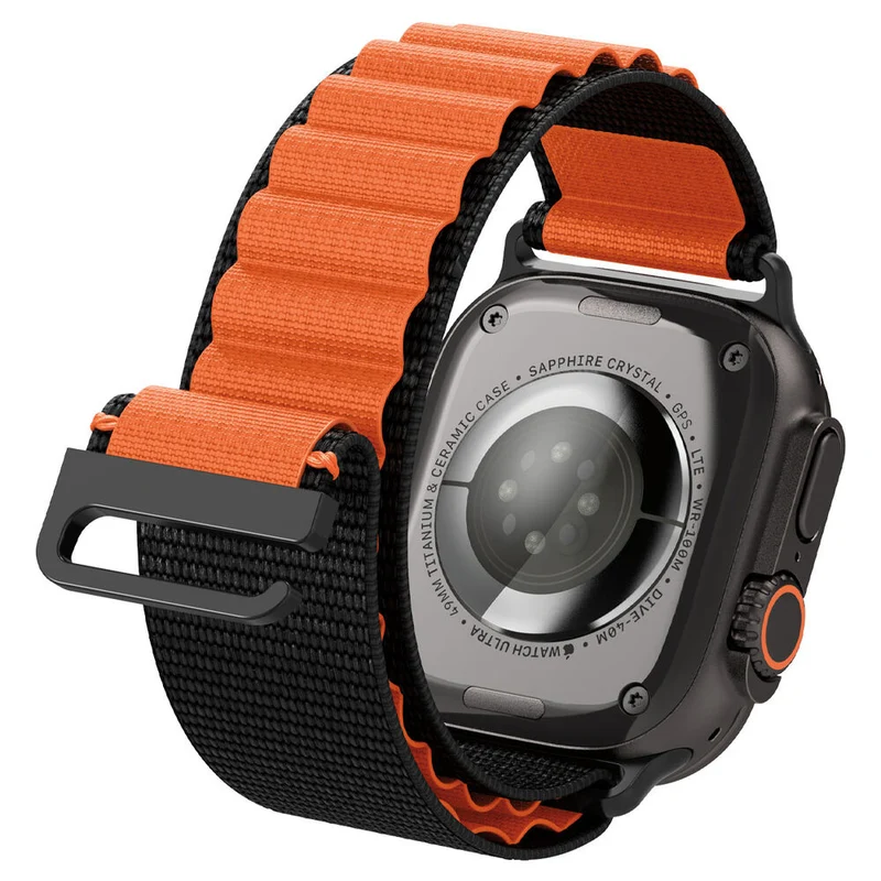 Spigen Apple Watch 49mm 46mm 45mm 44mm 42mm WBF1 Band (Black Orange)
