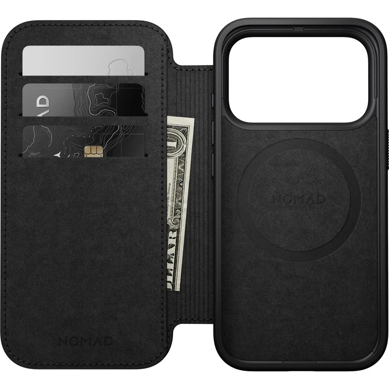 NOMAD Leather Folio Case for iPhone 18 Pro (Brown ECCO)
