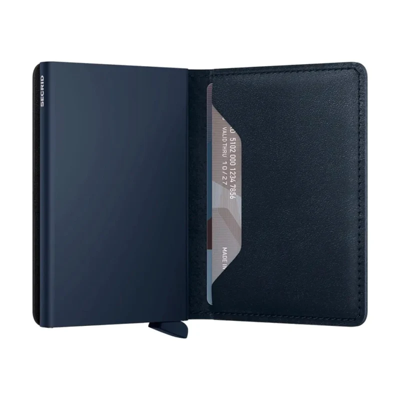 Secrid Slimwallet Compact RFID Travel Men's Wallet w/Card Holder Navy