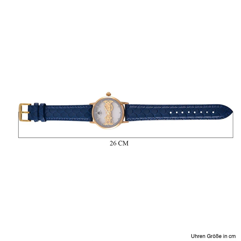 William Hunt Automatik-Uhr, Edelstahlgehäuse, Hohles Zifferblatt mit weißen Kristallen, rosa Lederarmband, 5ATM wasserdicht