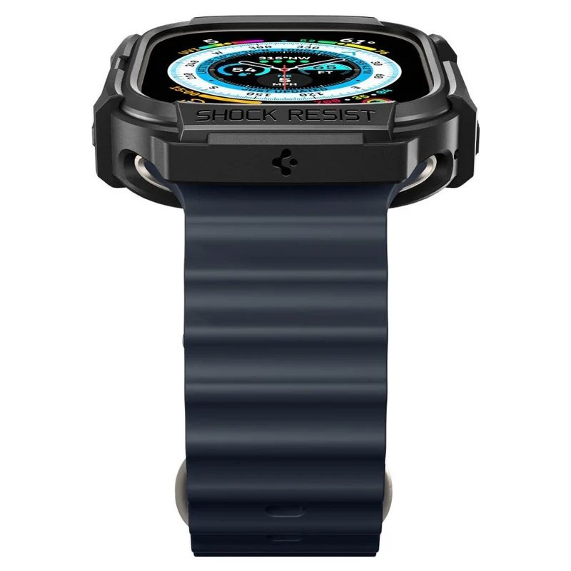 Spigen Apple Watch Ultra 4/3/2/1 49mm Rugged Armor Case (Black)