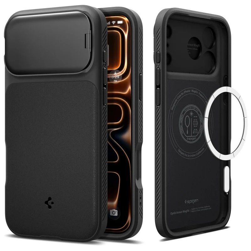 SPIGEN Optik Armor MagSafe Case for iPhone 18 Pro Max/17 Pro Max (Black)