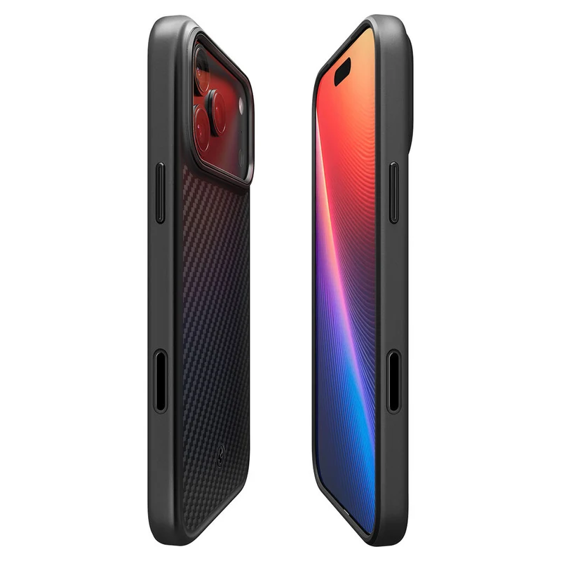 SPIGEN Enzo Aramid Camera Control Button MagSafe Case for iPhone 18 Pro Max/17 Pro Max (Black)