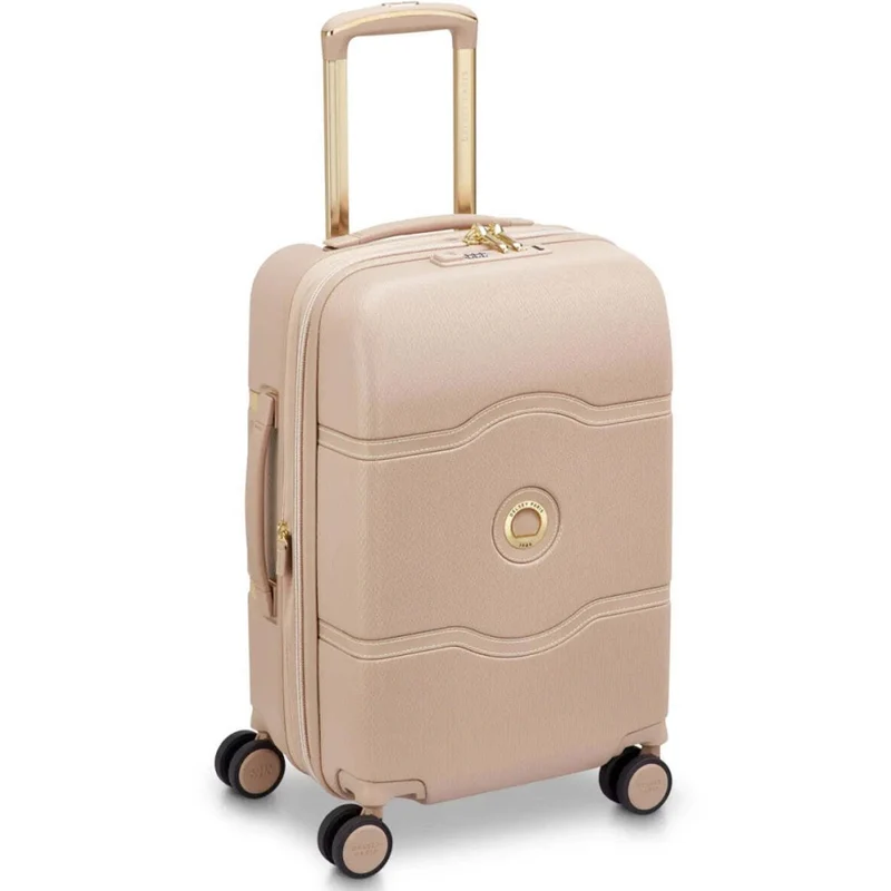 Delsey Luggage Chatelet Air 2.0 4-Wheel Cabin Suitcase USB Beige 55cm