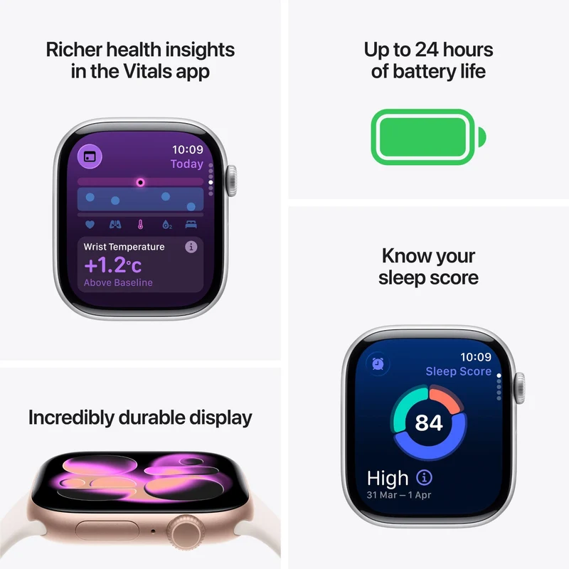 Apple Watch Series 11 46mm Natural Titanium Case GPS + Cellular Natural Milanese Loop (M/L)