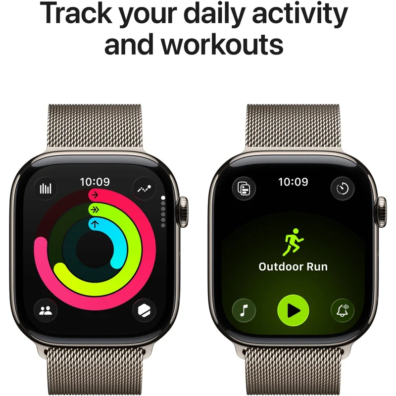 Apple Watch Series 11 46mm Natural Titanium Case GPS + Cellular Natural Milanese Loop (M/L)