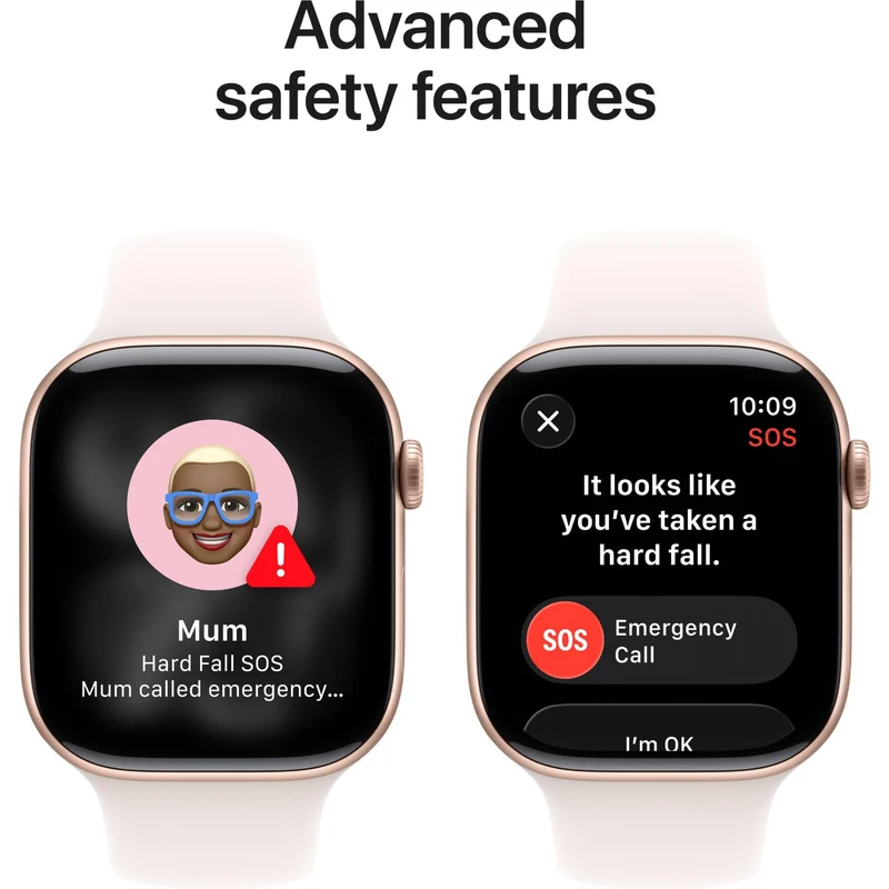 Apple Watch Series 11 46mm Rose Gold Aluminium Case GPS + Cellular Sport Band(S/M) [Light Blush]