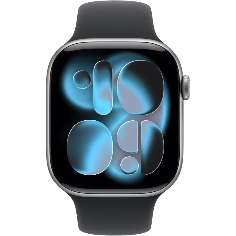 Apple Watch Series 11 46mm Space Grey Aluminium Case GPS + Cellular Sport Band (S/M) [Black]