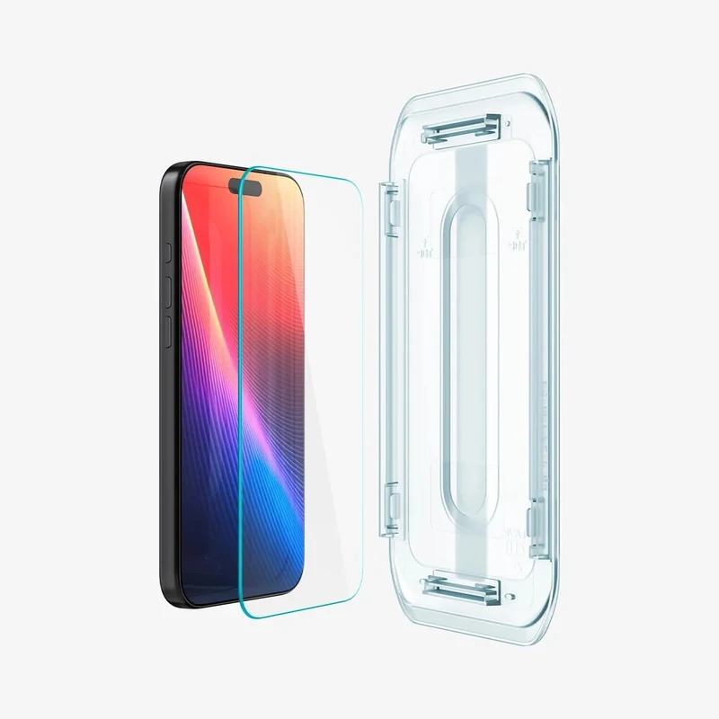 SPIGEN EZ Fit 2PCS Glass Screen Protector for iPhone 18 Pro/17/17 Pro/16 Pro (Clear)
