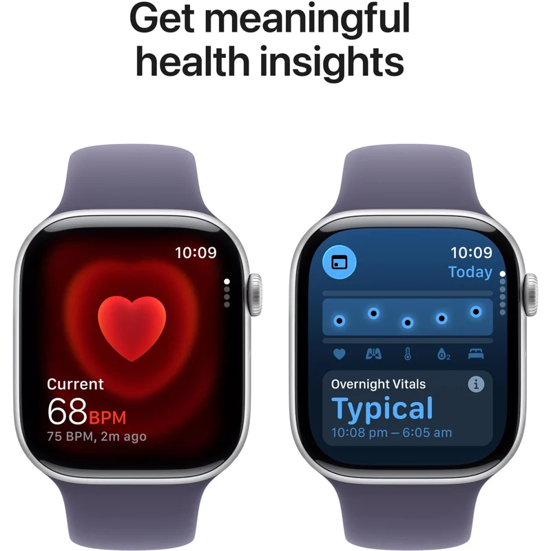 Apple Watch Series 11 46mm Silver Aluminium Case GPS + Cellular Sport Band (M/L) [Purple Fog]