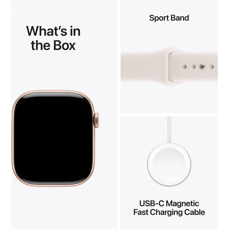 Apple Watch Series 11 46mm Silver Aluminium Case GPS + Cellular Sport Band (M/L) [Purple Fog]