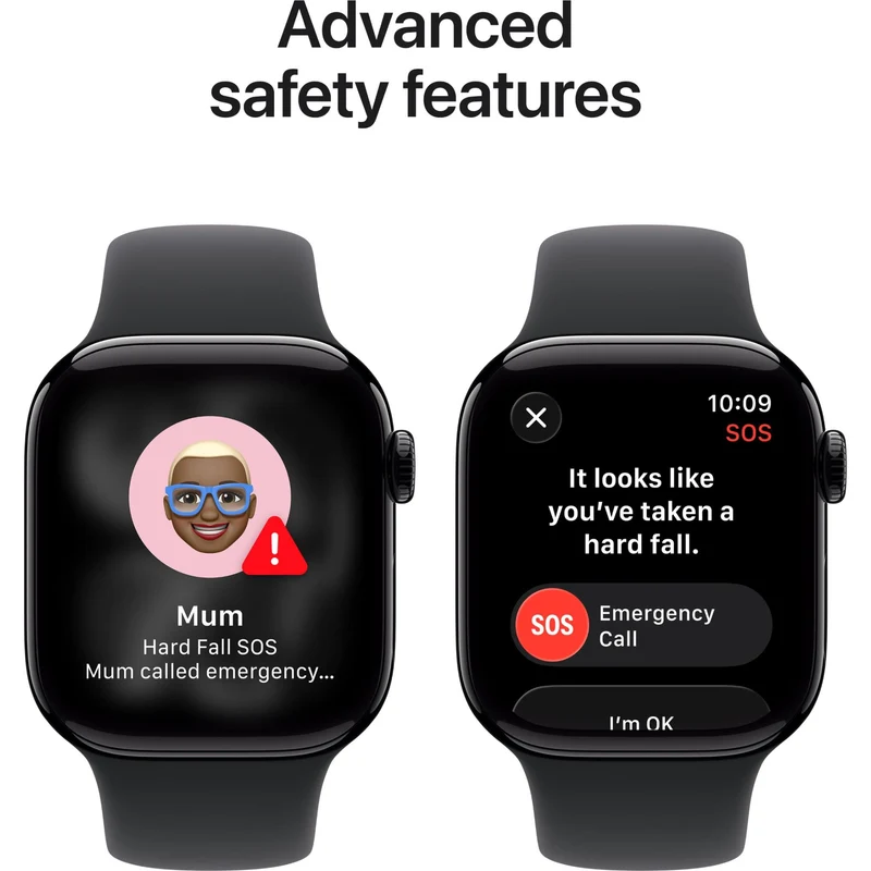 Apple Watch Series 11 42mm Jet Black Aluminium Case GPS Sport Band (M/L) [Black]