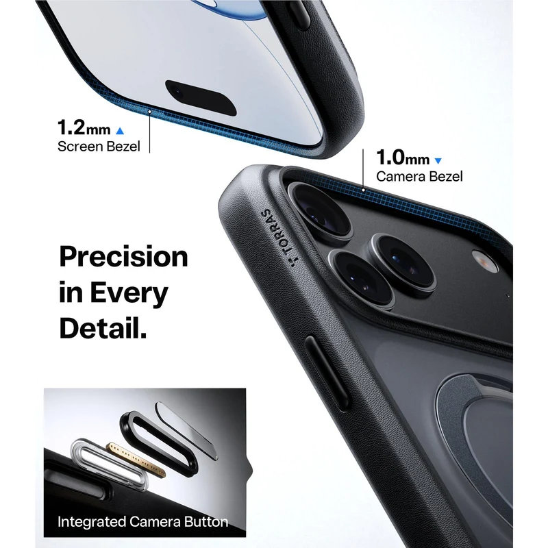 Torras Ostand Q3 Spin Case for iPhone 18 Pro (Black)