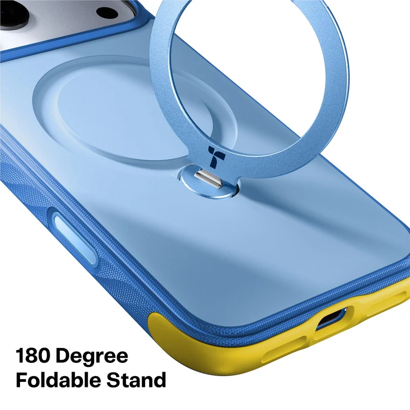Torras Ostand Q3 Rugged Case for iPhone 18 Pro (Island Blue)