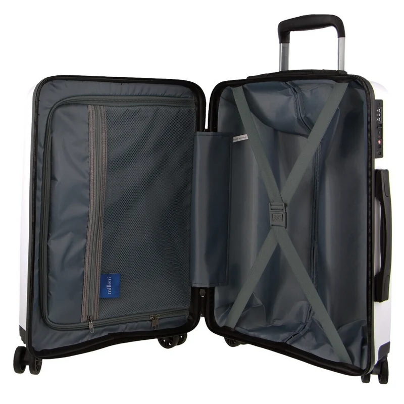 Pierre Cardin x Milleni 3-Piece Hardshell Super Light Luggage Bags Travel Suitcase - Burgundy/White