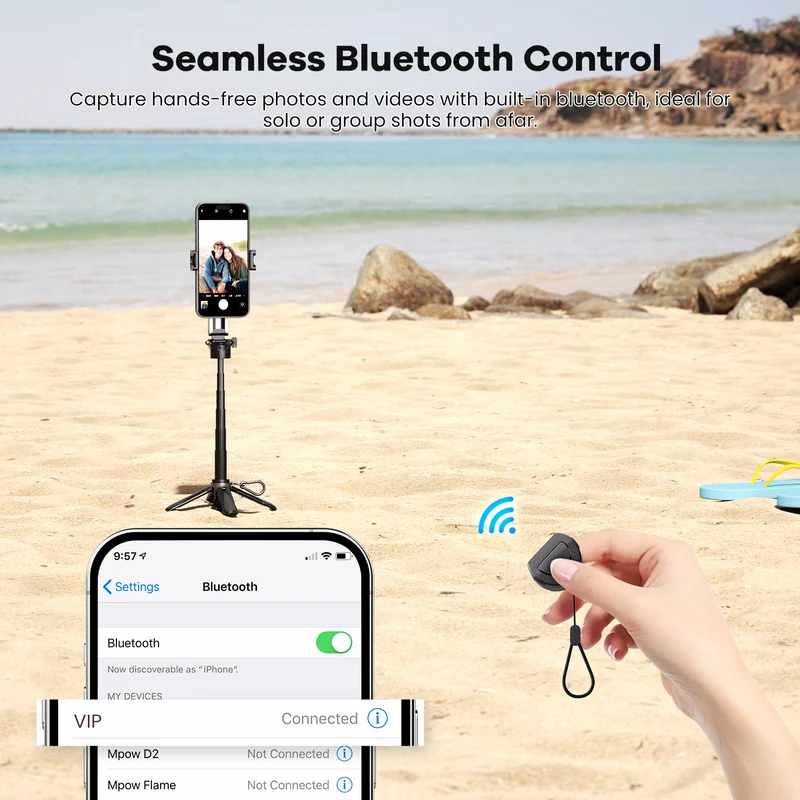 ZLOS 4-in-1 Mini Universal Bluetooth Selfie Stick Tripod