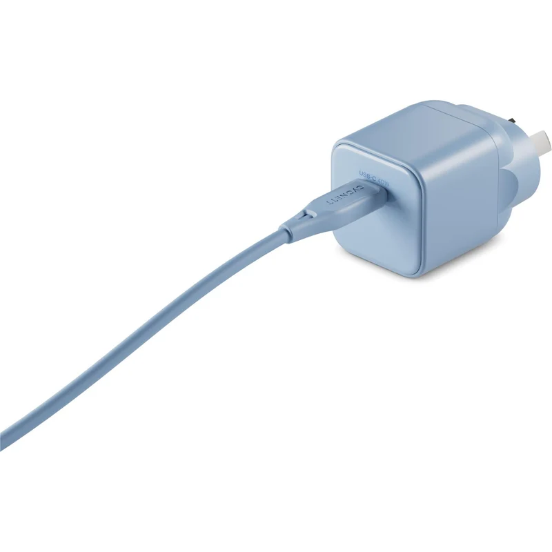 Cygnett Charge & Connect 40W Wall Charger with 1m C-C Cable (Blue)