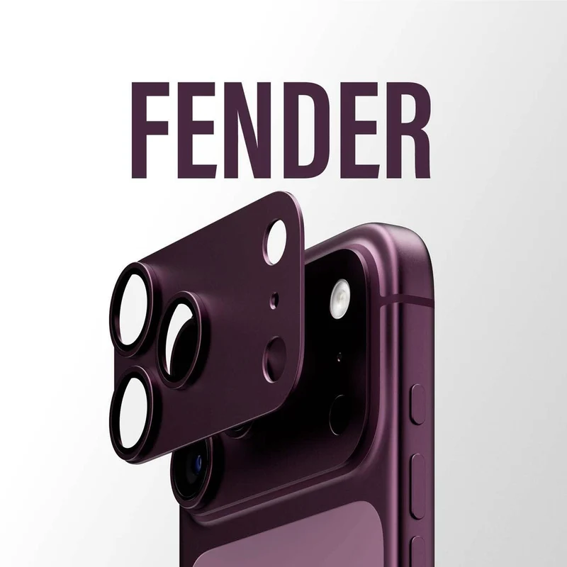 PanzerGlass Fender Camera Protector for iPhone 18 Pro Max (Dark Cherry)
