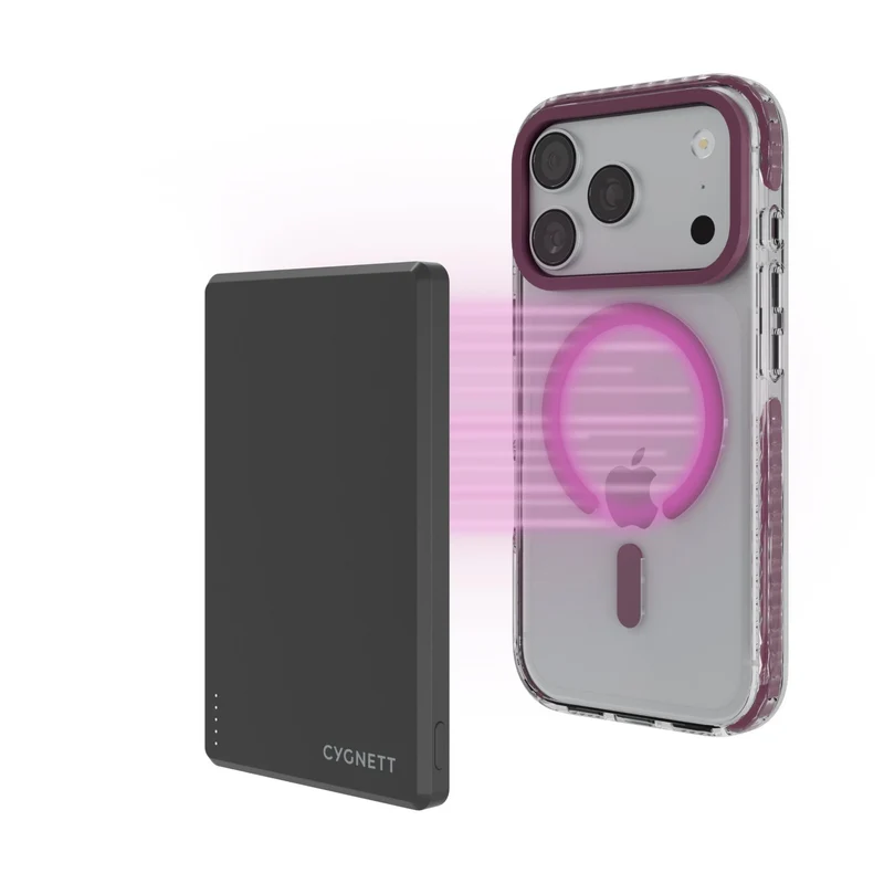 Cygnett Charge and Connect MagSafe Case for iPhone 18 Pro/17 Pro (Potent Purple)