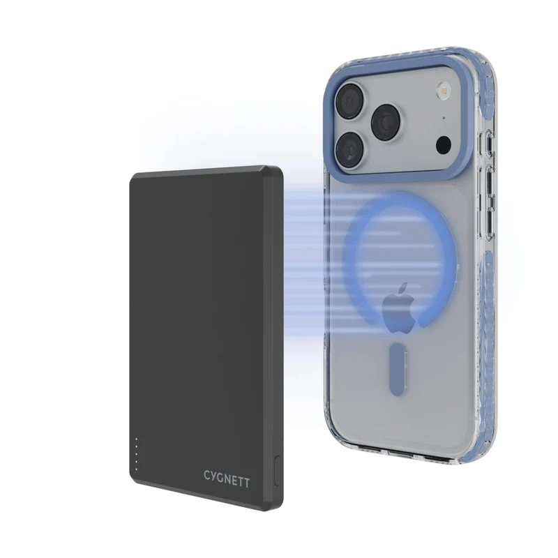 Cygnett Charge and Connect MagSafe Case for iPhone 18 Pro/17 Pro (Forever Blue)