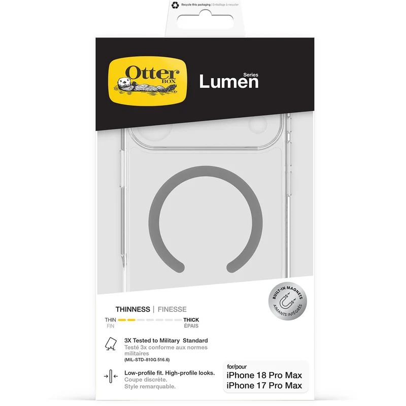 OtterBox Lumen Magnetic Case for iPhone 18 Pro Max (Clear)