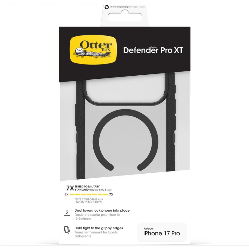 OtterBox Defender Pro XT Magnetic Case for iPhone 18 Pro (Clear/Black)
