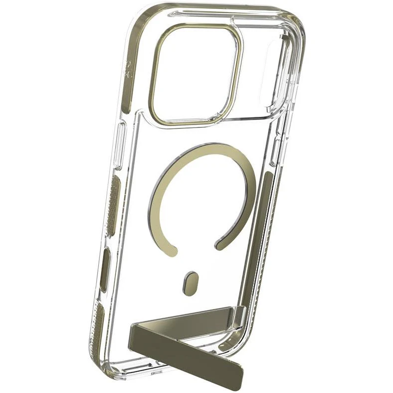 ZAGG Santa Cruz Snap KickStand Metallic Case for iPhone 18 Pro Max/17 Pro Max (Gold)