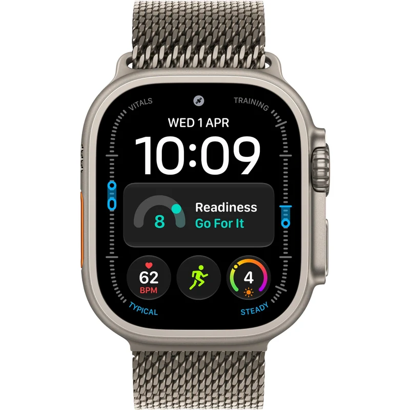 Apple Watch Ultra 4 49mm Natural Titanium Case GPS + Cellular Natural Titanium Milanese Loop (S)