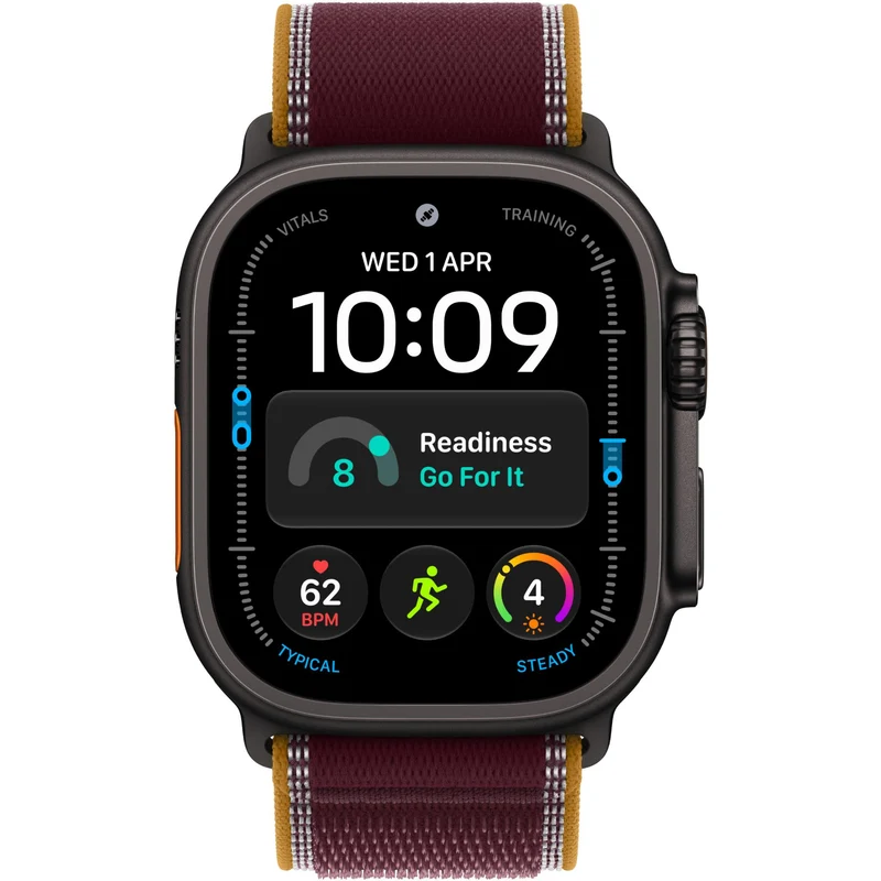 Apple Watch Ultra 4 49mm Black Titanium Case GPS + Cellular Trail Loop (M/L) [Burgundy]