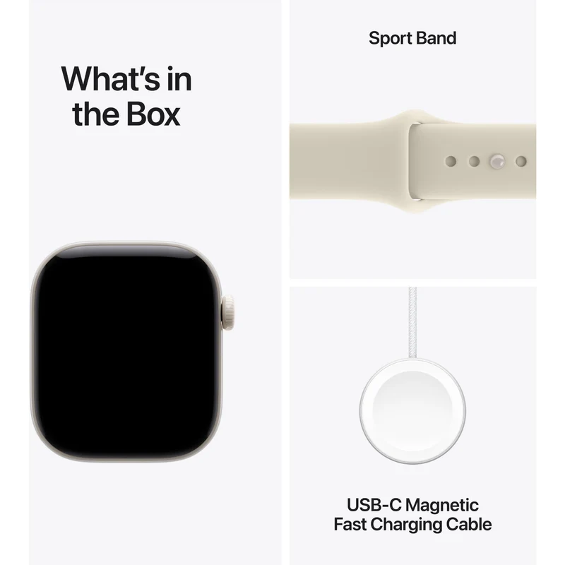 Apple Watch Series 12 46mm Pearl White Ceramic Case GPS + Cellular Sport Band (M/L) [Sand]