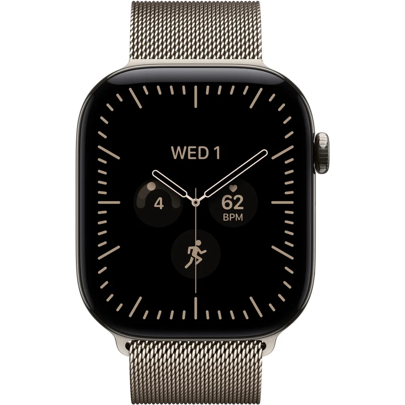 Apple Watch Series 12 46mm Natural Titanium Case GPS + Cellular with Natural Milanese Loop (M/L)