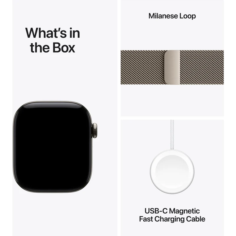 Apple Watch Series 12 42mm Natural Titanium Case GPS + Cellular Natural Milanese Loop