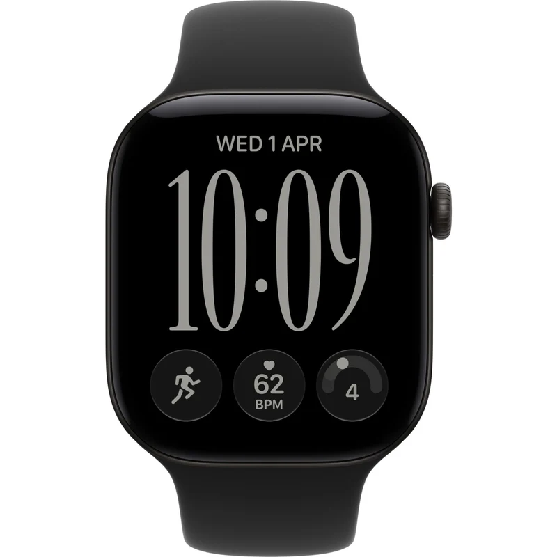 Apple Watch Series 12 46mm Black Aluminium Case GPS + Cellular Sport Band (M/L)[Black]