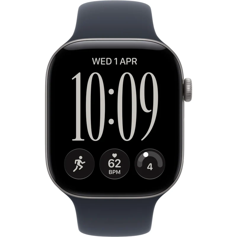 Apple Watch Series 12 46mm Space Grey Aluminium Case GPS + Cellular Sport Band (M/L) [Navy Blue]